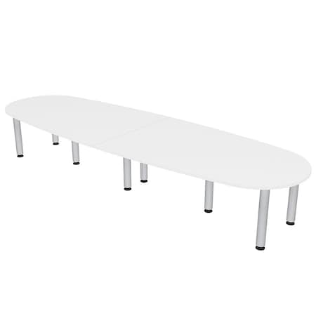 Skutchi Designs 45 in W, 144 in L, 29 in H, Engineered Wood Top, White HAR-BOVL-46143-PT-09